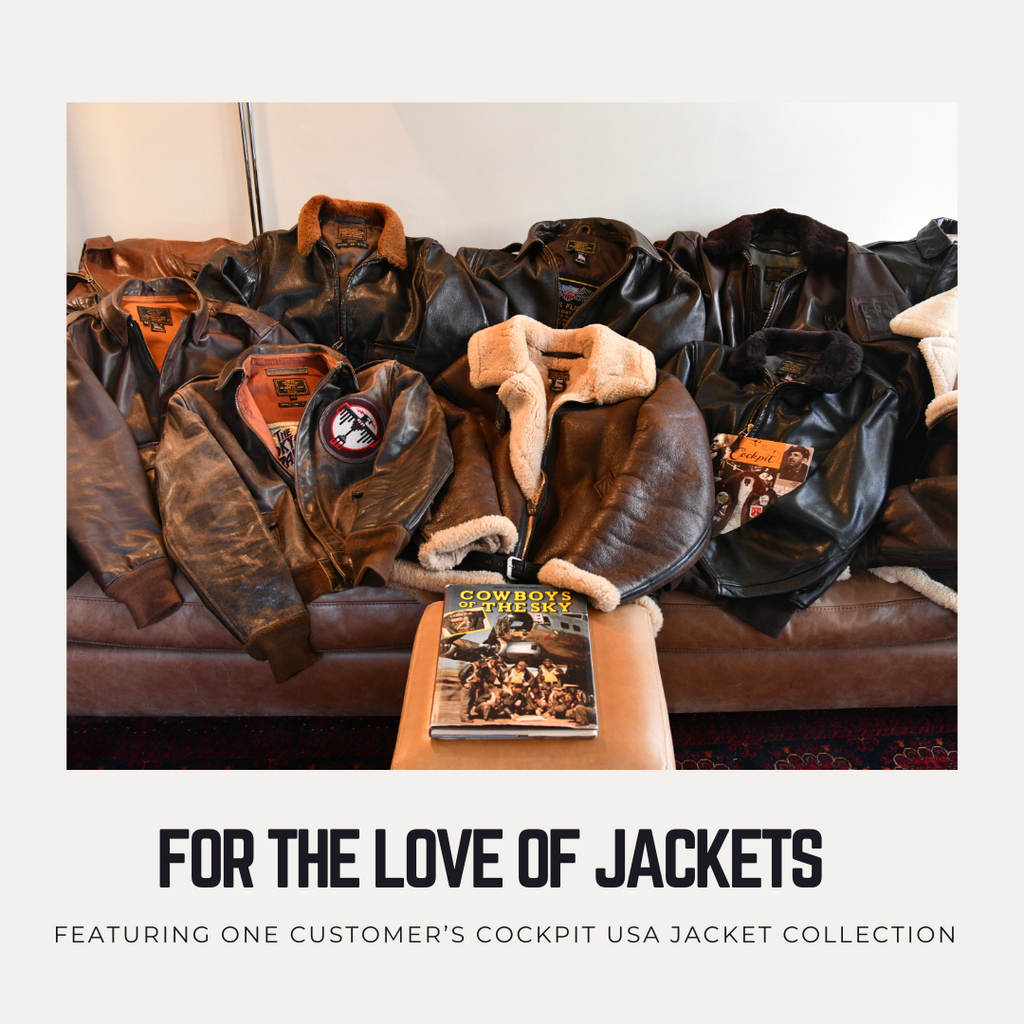 A look inside one customer's Cockpit USA jacket collection.