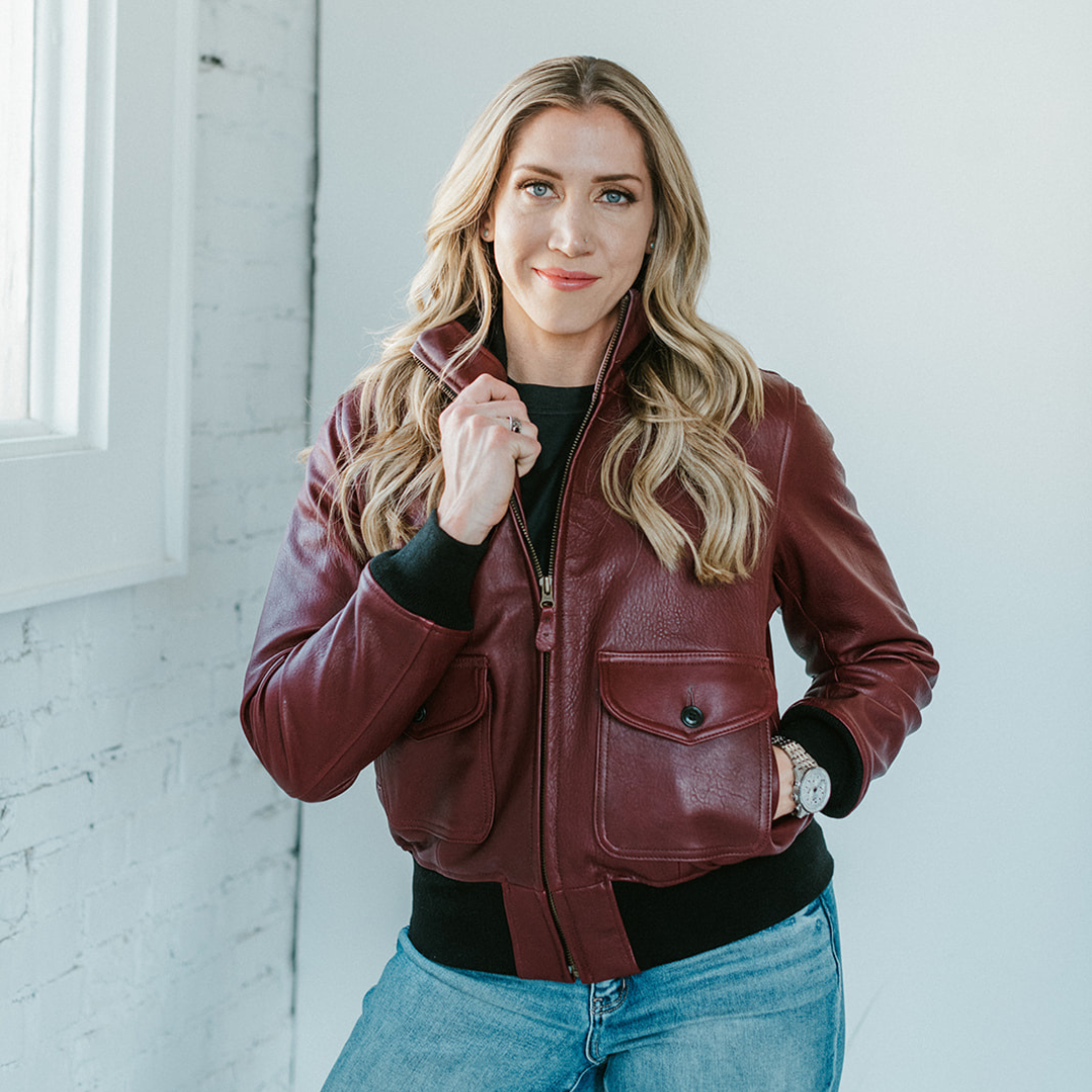 Burgundy Leather Bomber Jacket for Sale | Cockpit USA
