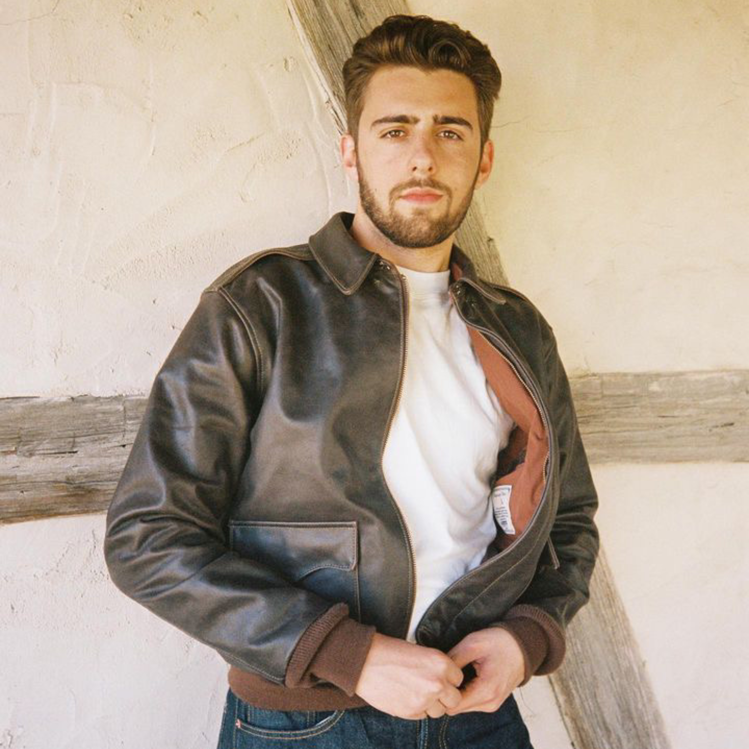A2 Horsehide Leather Jacket | Brown Leather Bomber Jacket A2 Horsehide Leather Jacket | Brown Leather Bomber Jacket