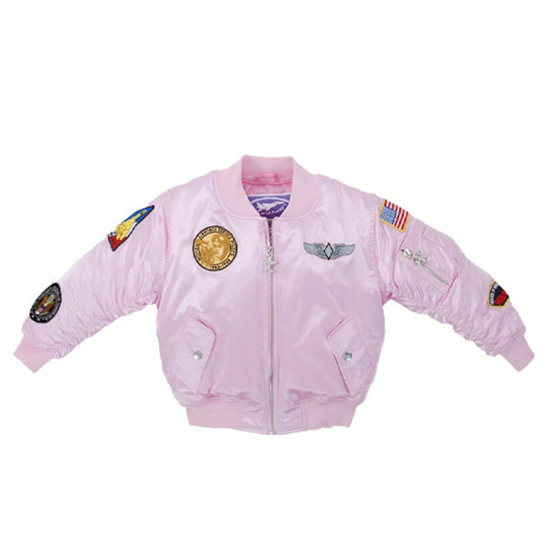 Light Pink Bomber Flight Jacket for Kids | Cockpit USA