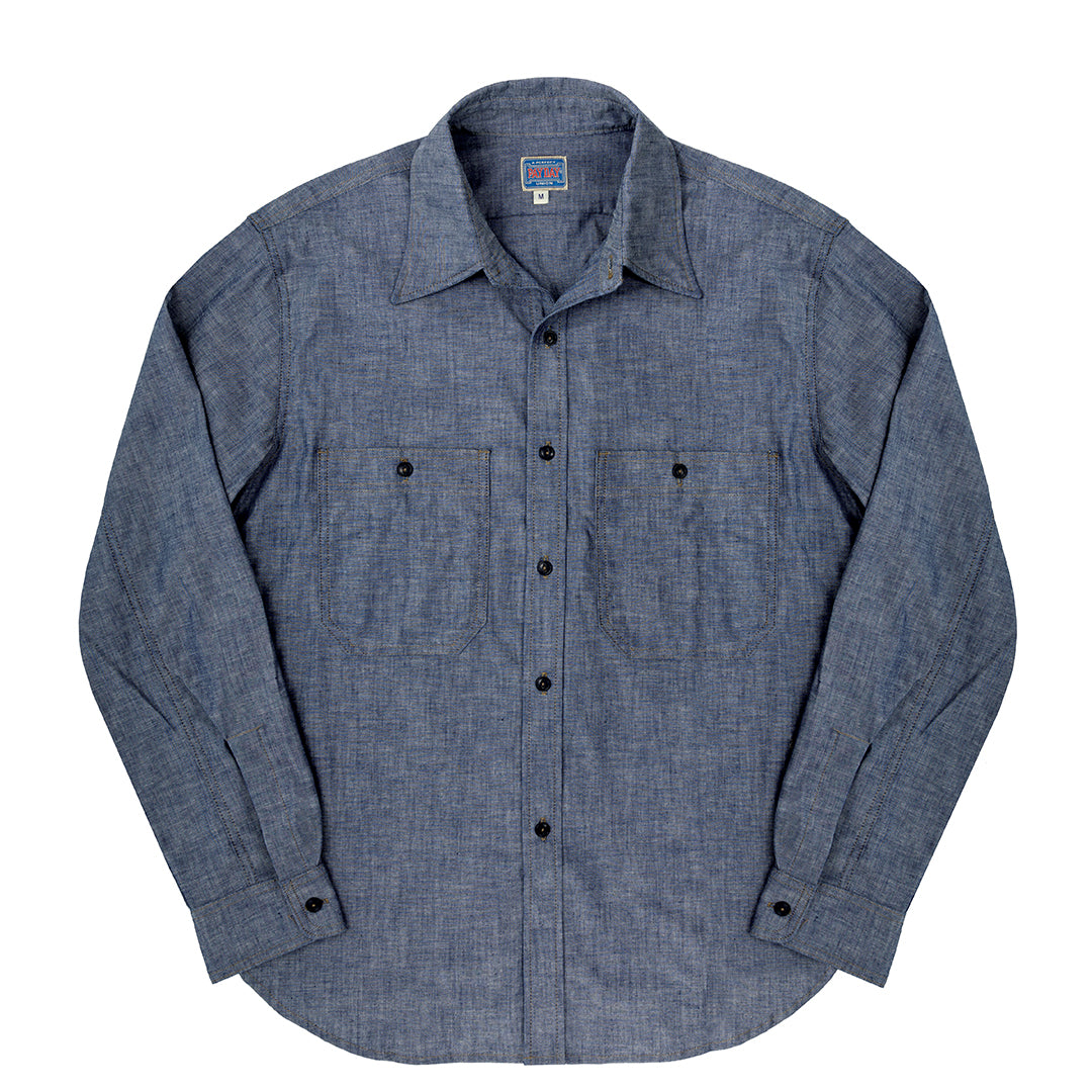 Pay Day Chambray Work Shirt Z42Z002 - Blue Chambray / M Pay Day Chambray Work Shirt Z42Z002 - Blue Chambray / M