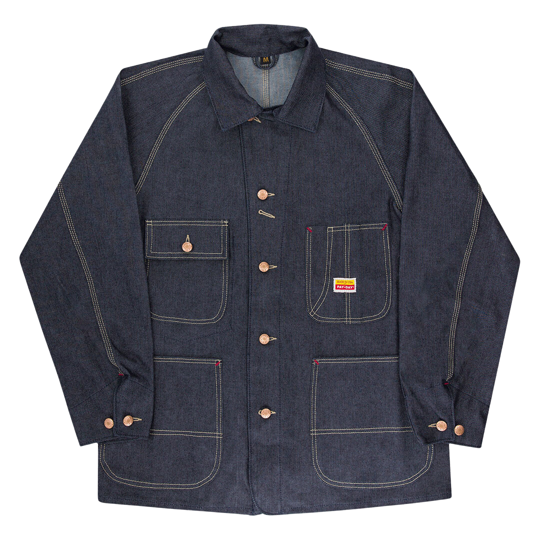 Men's Raglan Sleeve Denim Jacket (Dark Blue) | Cockpit USA Men's Raglan Sleeve Denim Jacket (Dark Blue) | Cockpit USA