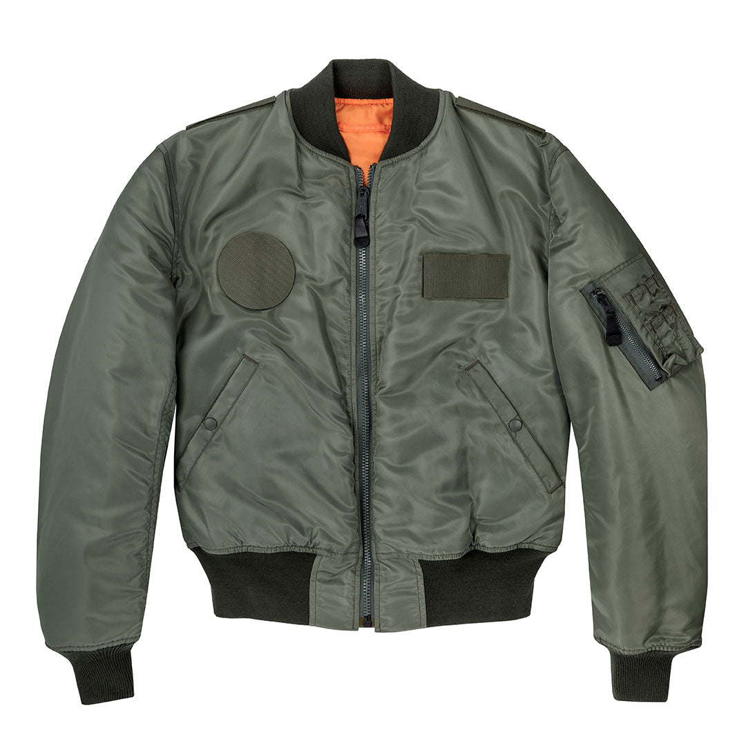 US AIR FORCE/MA-1/フライト/ベスト/ミリタリー/カーキ/空軍 MA-1 Nylon Flight Jacket | Sage Green Bomber Jacket | Cockpit USA