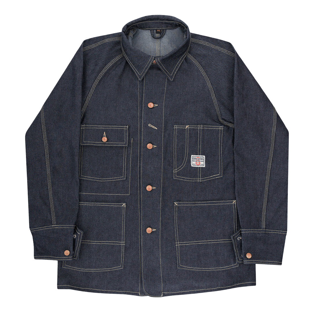 Men's Blue Denim Work Jacket (Button Up) | Cockpit USA