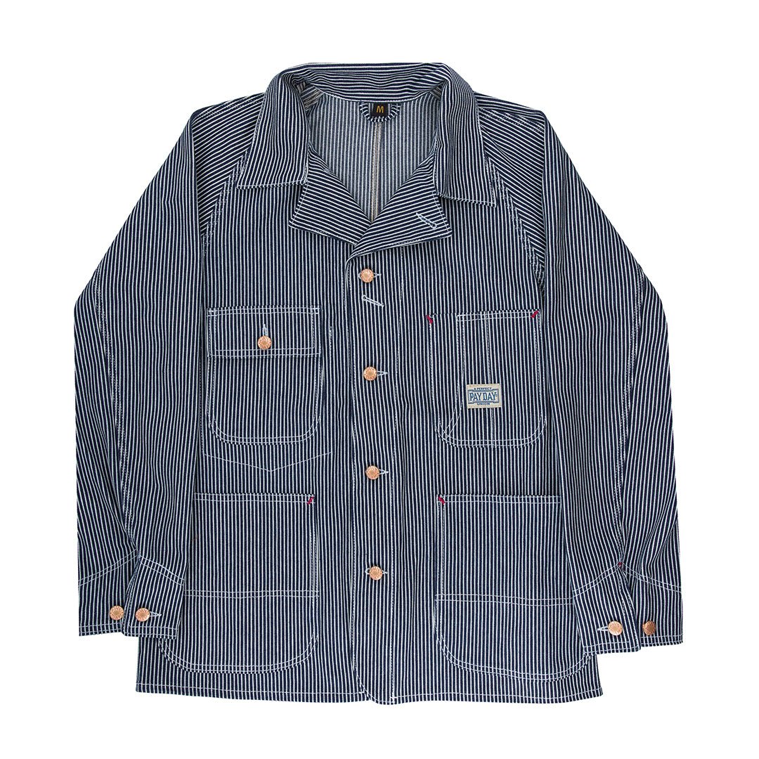 Railroad Pinstripe Denim Jacket (Button Up) | Cockpit USA