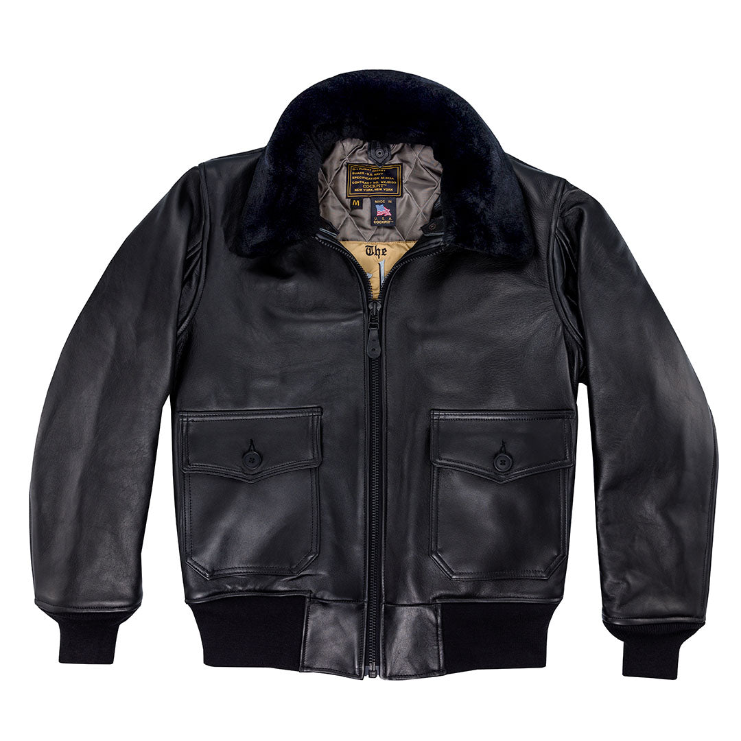 Men's Genuine Lambskin Leather G-1 Jacket Cockpit USA