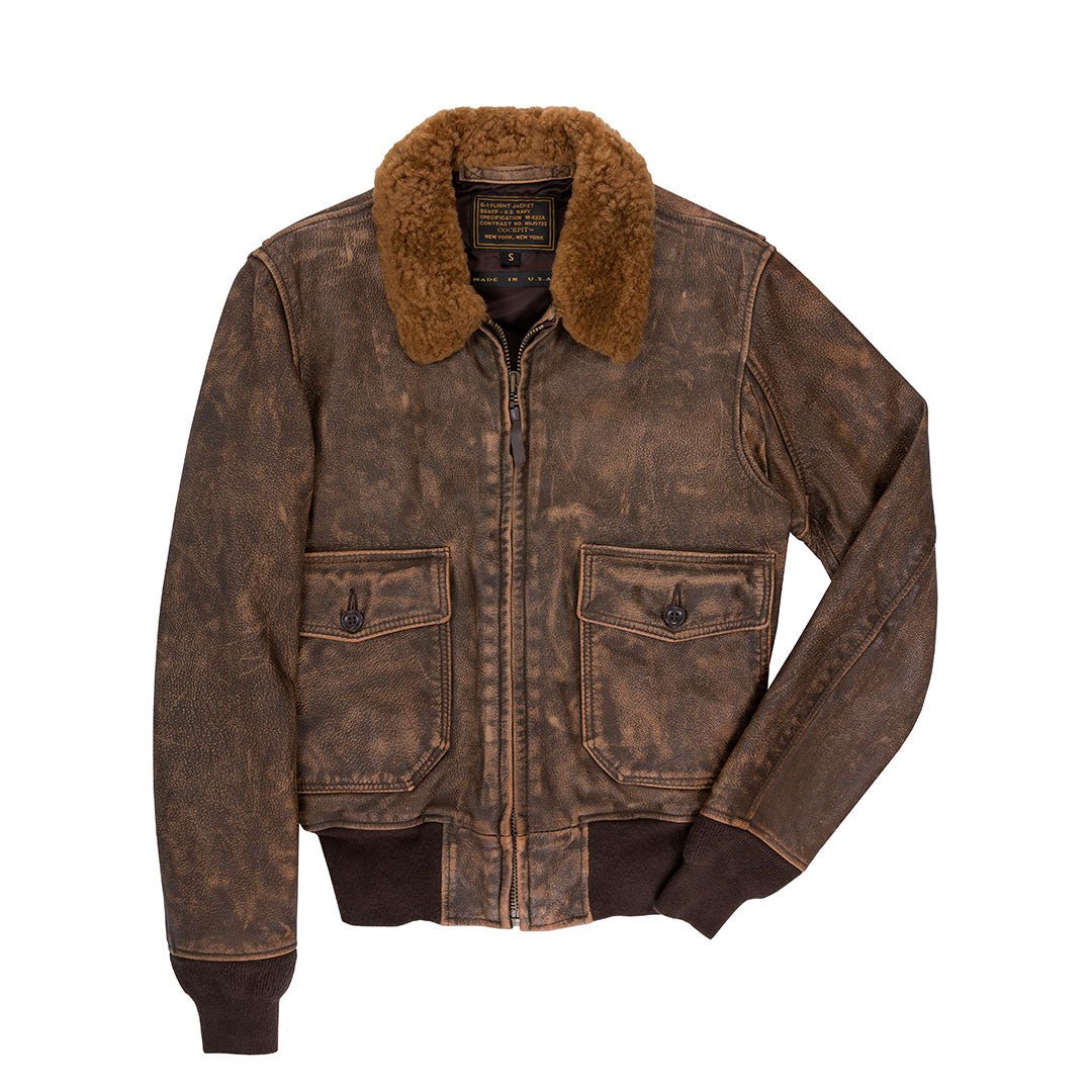 Avenger Bomber Jacket | Distressed Leather Aviator Jacket