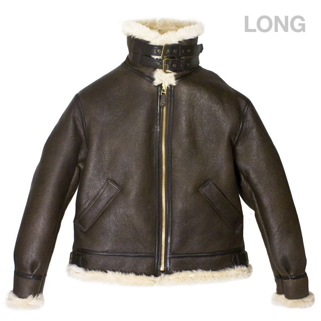 Genuine B-3 Bomber Jacket (Long) with closed collar