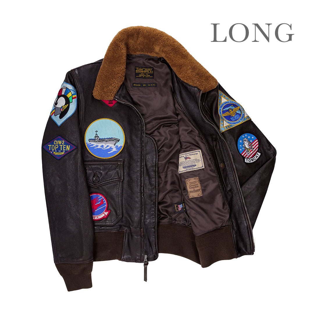 Movie Hero™ Top Gun Navy G-1 Long Pilot Jacket