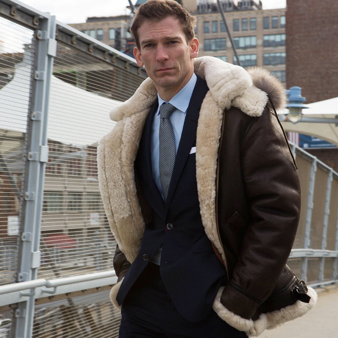 B3 Coat | Men's Hooded Shearling Coat | Cockpit USA