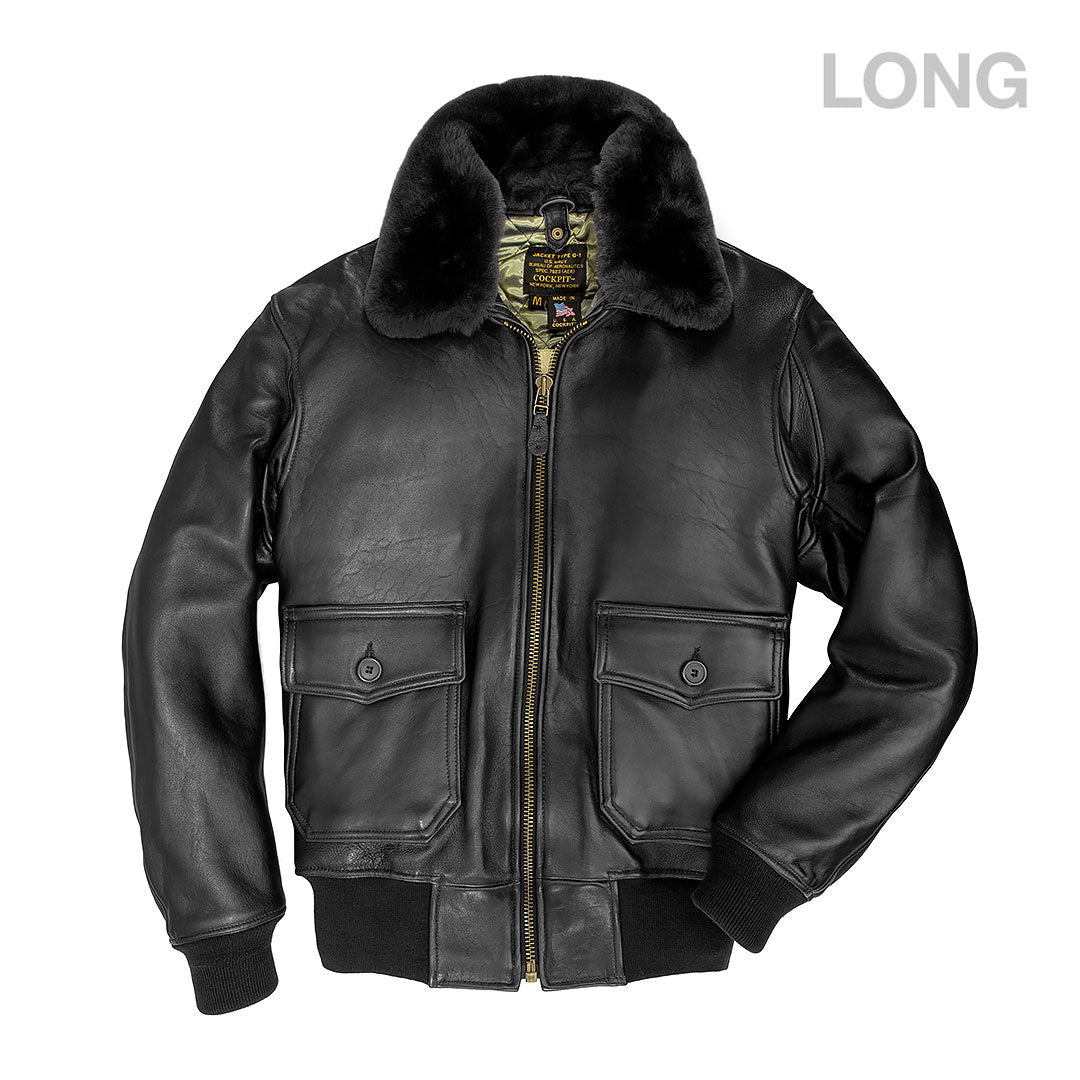 Long U.S. Navy Leather Jacket | G-1 Navy Flight Jacket