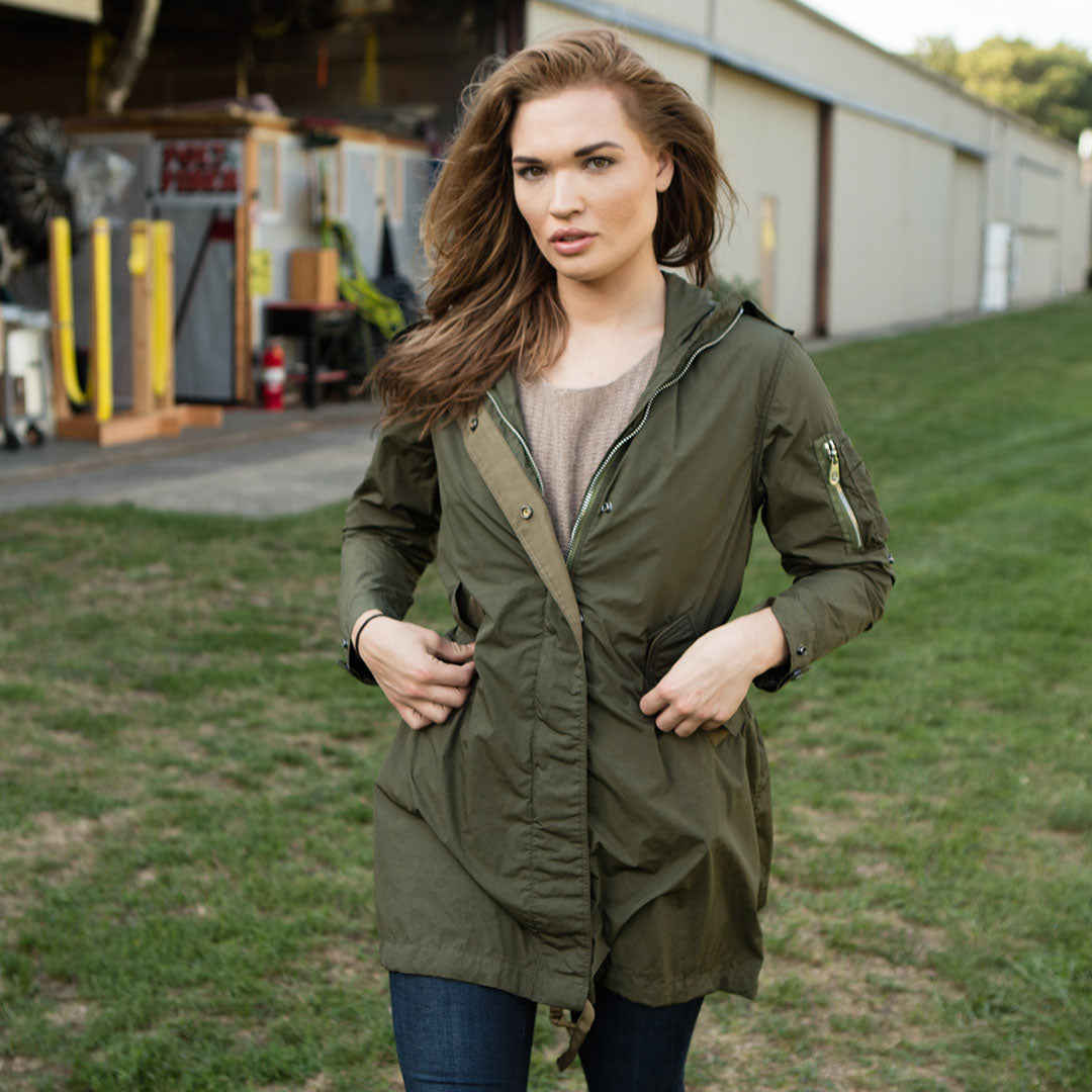 Anorak Jacket Olive Green Utility Jacket With Hood Anorak Jacket