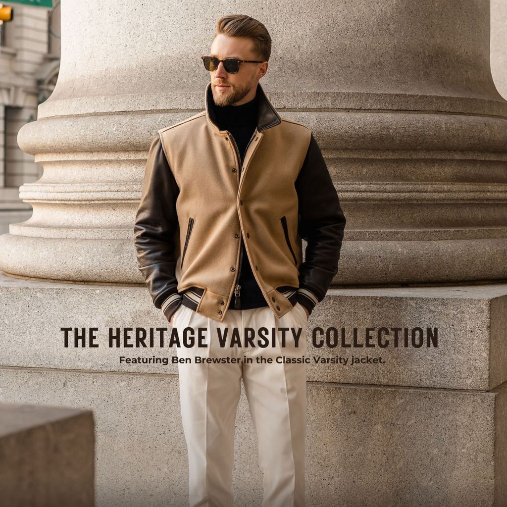 The Heritage Varsity Collection: Featuring Ben Brewster in the Classic Varsity.