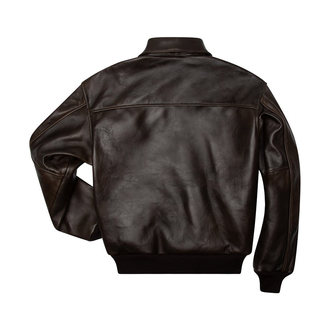 Distressed A-2 Leather Bomber Jacket | Faded Leather Jacket