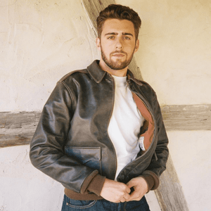 A2 Horsehide Leather Jacket | Brown Leather Bomber Jacket A2 Horsehide Leather Jacket | Brown Leather Bomber Jacket
