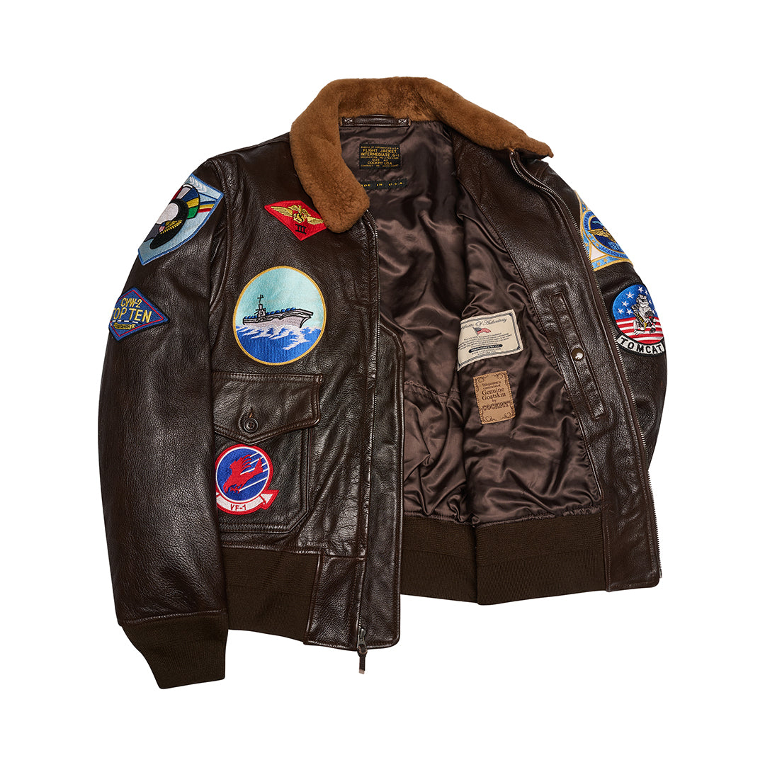 Movie Hero™ Top Gun Navy G-1 Long Pilot Jacket