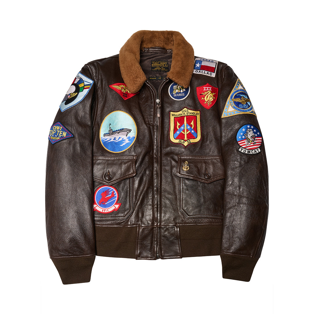 Top Gun Movie G-1 Leather Bomber Jacket | Cockpit USA