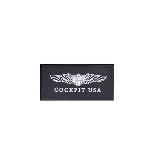 Cockpit USA Leather Name Tag Patch for Flight Jacket - Black or Brown