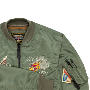 7th Air Force Souvenir Jacket with knit collar Z24X007