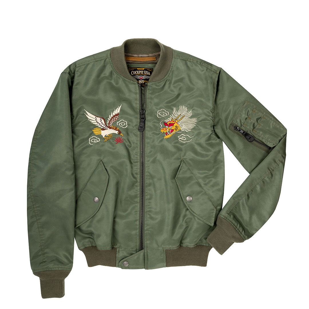 7th Air Force Souvenir Jacket with knit collar Z24X007