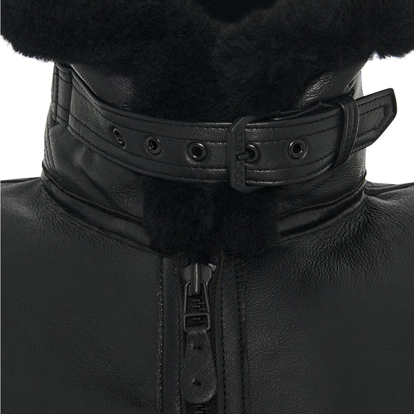 R.A.F Sheepskin Bomber Jacket in Black Z2109B