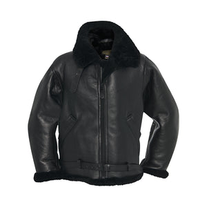 R.A.F Sheepskin Bomber Jacket in Black Z2109B