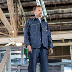 Dark Blue Denim Work-Man's Jacket | Jean Chore Jacket Dark Blue Denim Work-Man's Jacket | Jean Chore Jacket