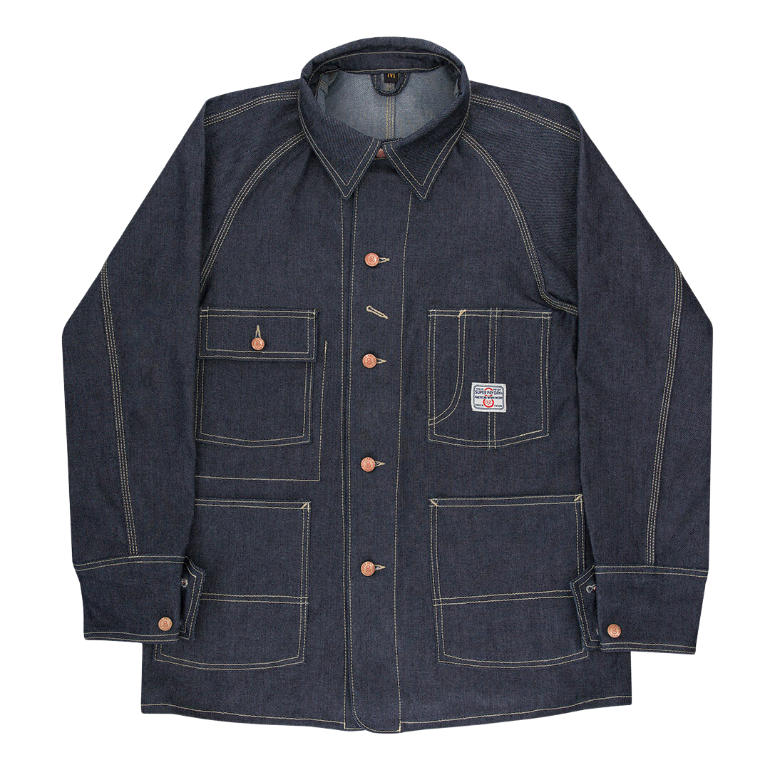 Men's Blue Denim Work Jacket (Button Up) | Cockpit USA
