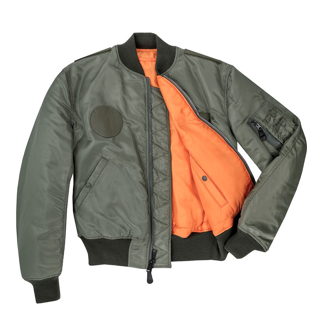 MA-1 Nylon Flight Jacket | Sage Green Bomber Jacket | Cockpit USA