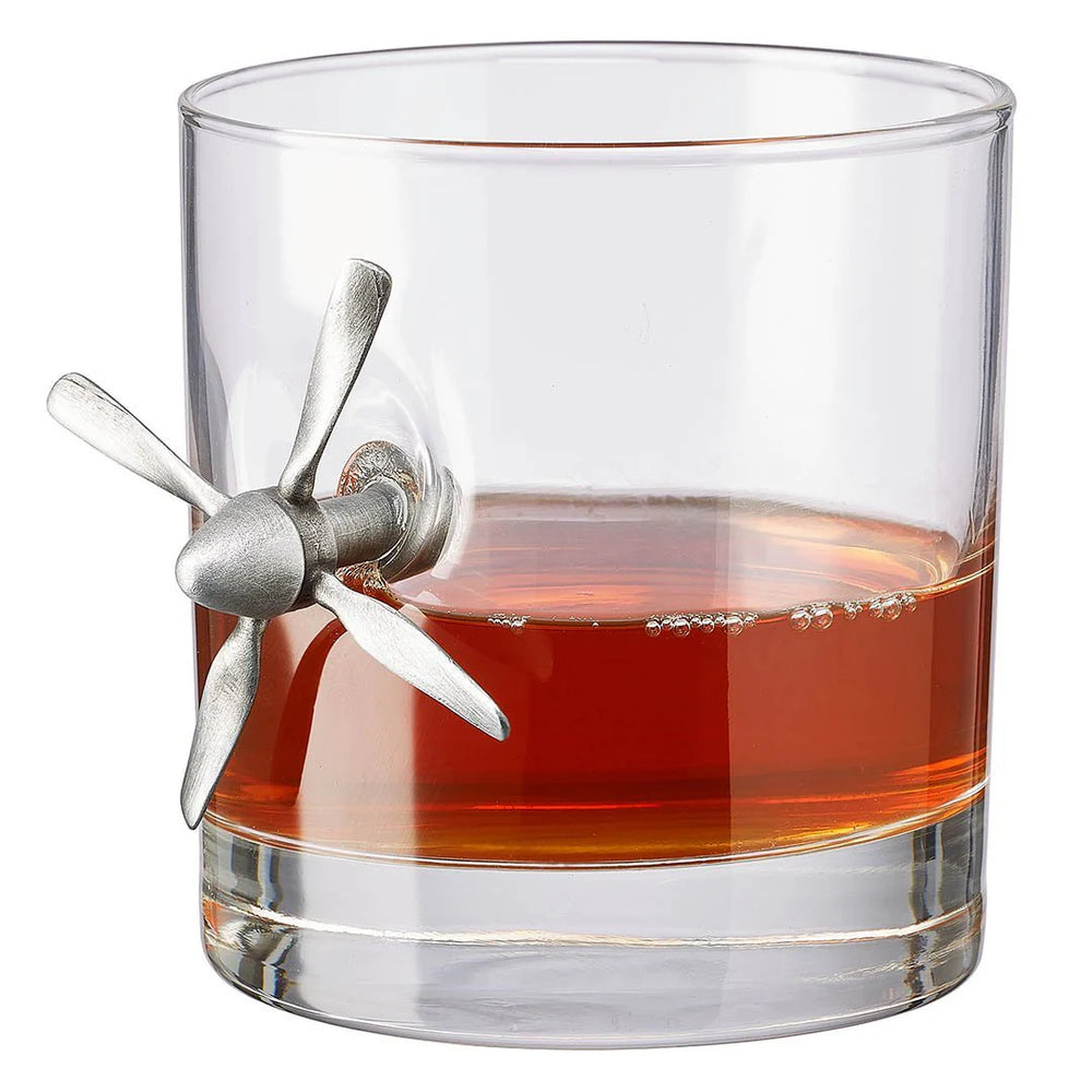 BENSHOT 11oz Propeller Rocks Whiskey Glass Z99F137