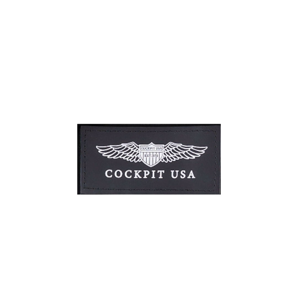 Cockpit USA Leather Name Tag Patch for Flight Jacket - Black or Brown - Cockpit USA Accessories