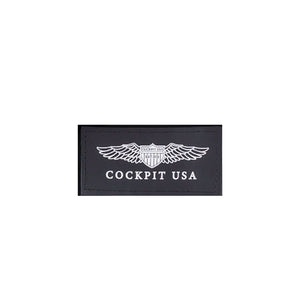 Cockpit USA Leather Name Tag Patch for Flight Jacket - Black or Brown - Cockpit USA Accessories