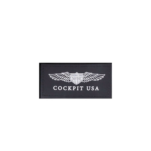 Cockpit USA Leather Name Tag Patch for Flight Jacket - Black or Brown - Cockpit USA Accessories