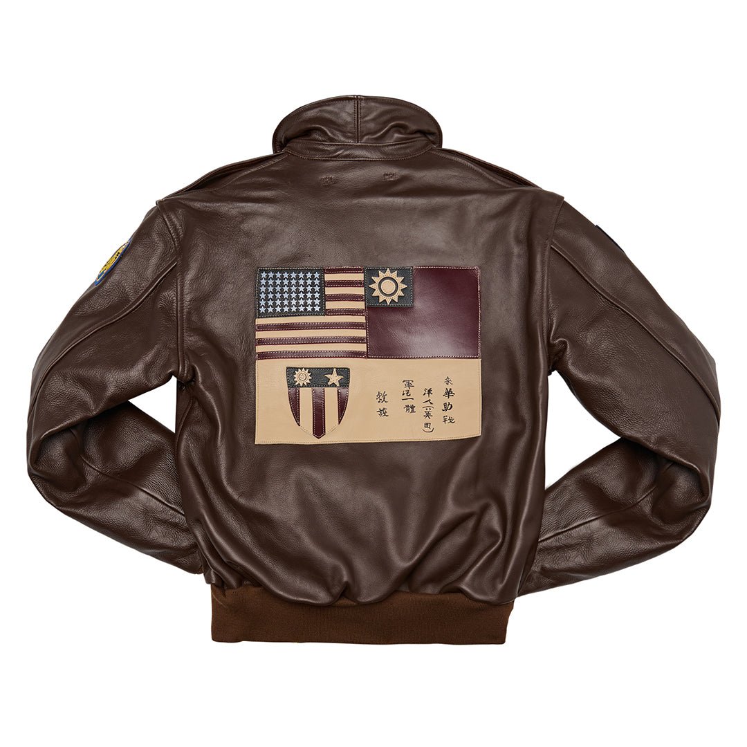 Flying Tigers Leather Bomber Jacket (Authentic) | Cockpit USA