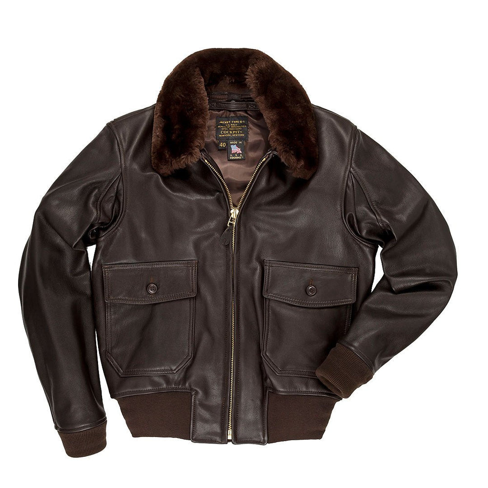 G-1 Flight Jacket with Removable Collar LONG/TALL Z2108ML - Cockpit USA Men