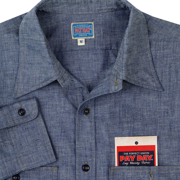 Pay Day Chambray Work Shirt Z42Z002 - Cockpit USA Men