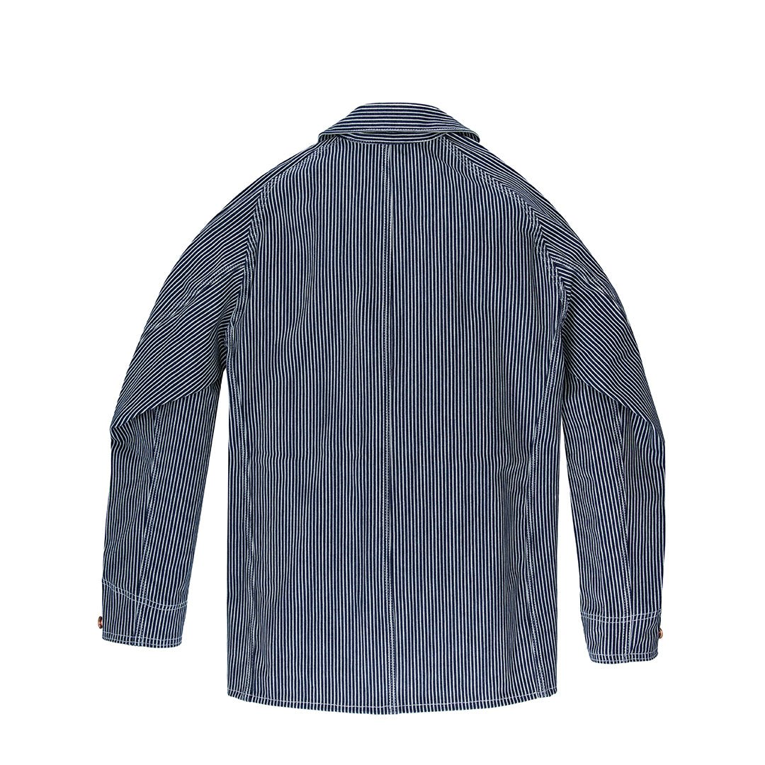 Railroad Pinstripe Denim Jacket (Button Up) | Cockpit USA