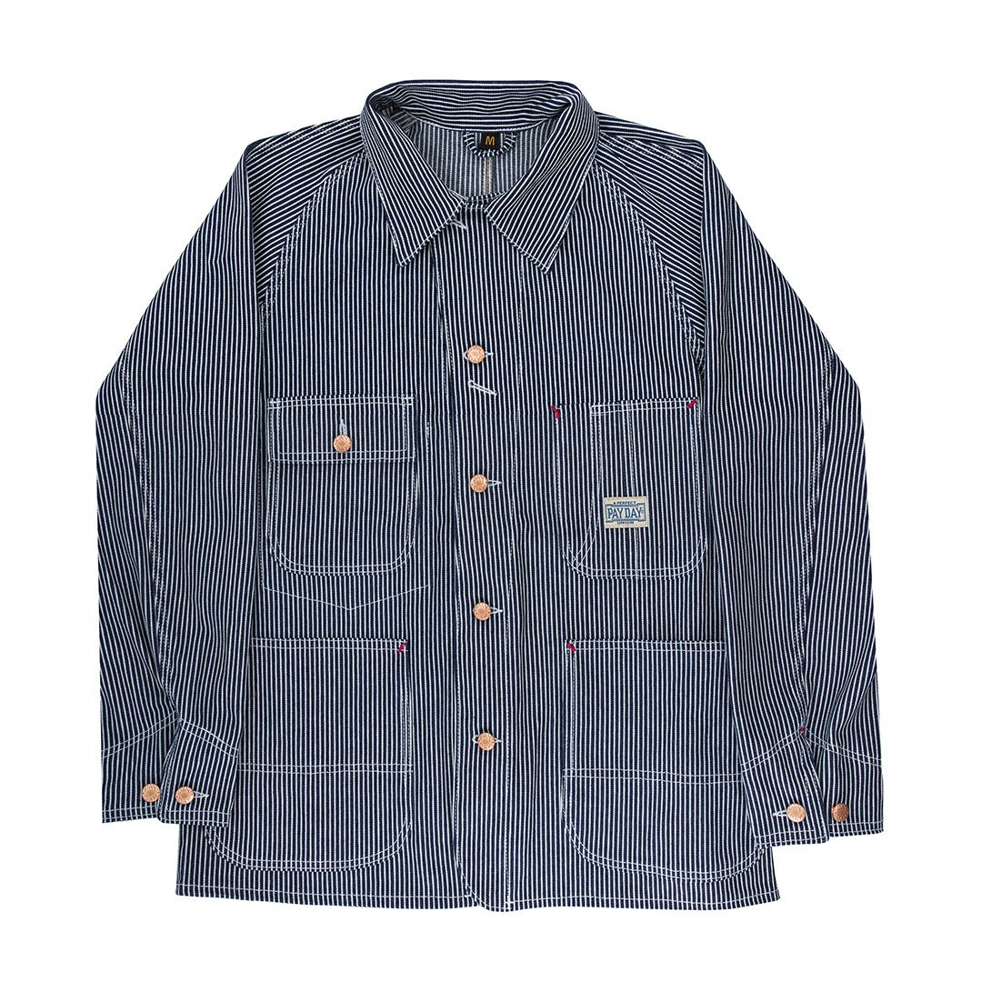 Railroad Pinstripe Denim Jacket (Button Up) | Cockpit USA