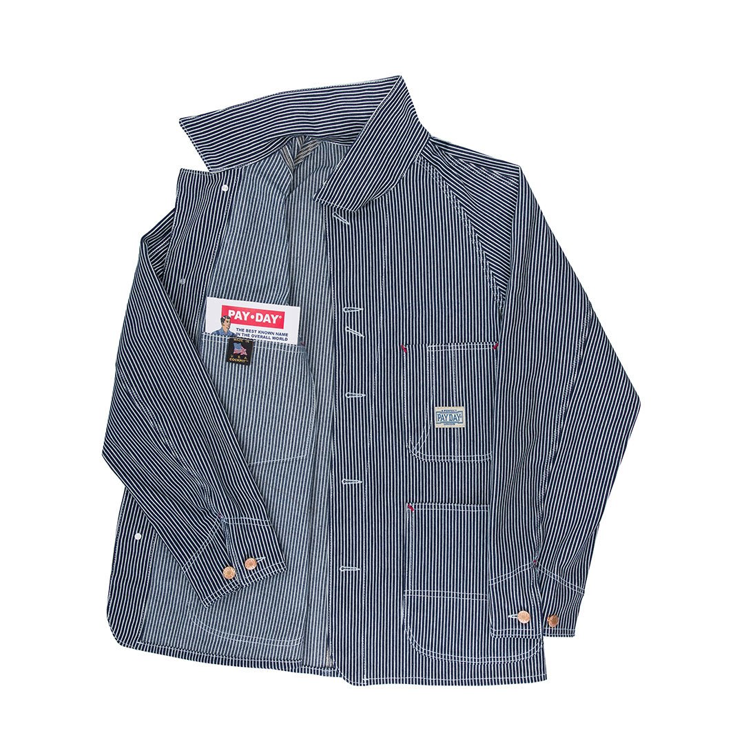Railroad Pinstripe Denim Jacket (Button Up) | Cockpit USA