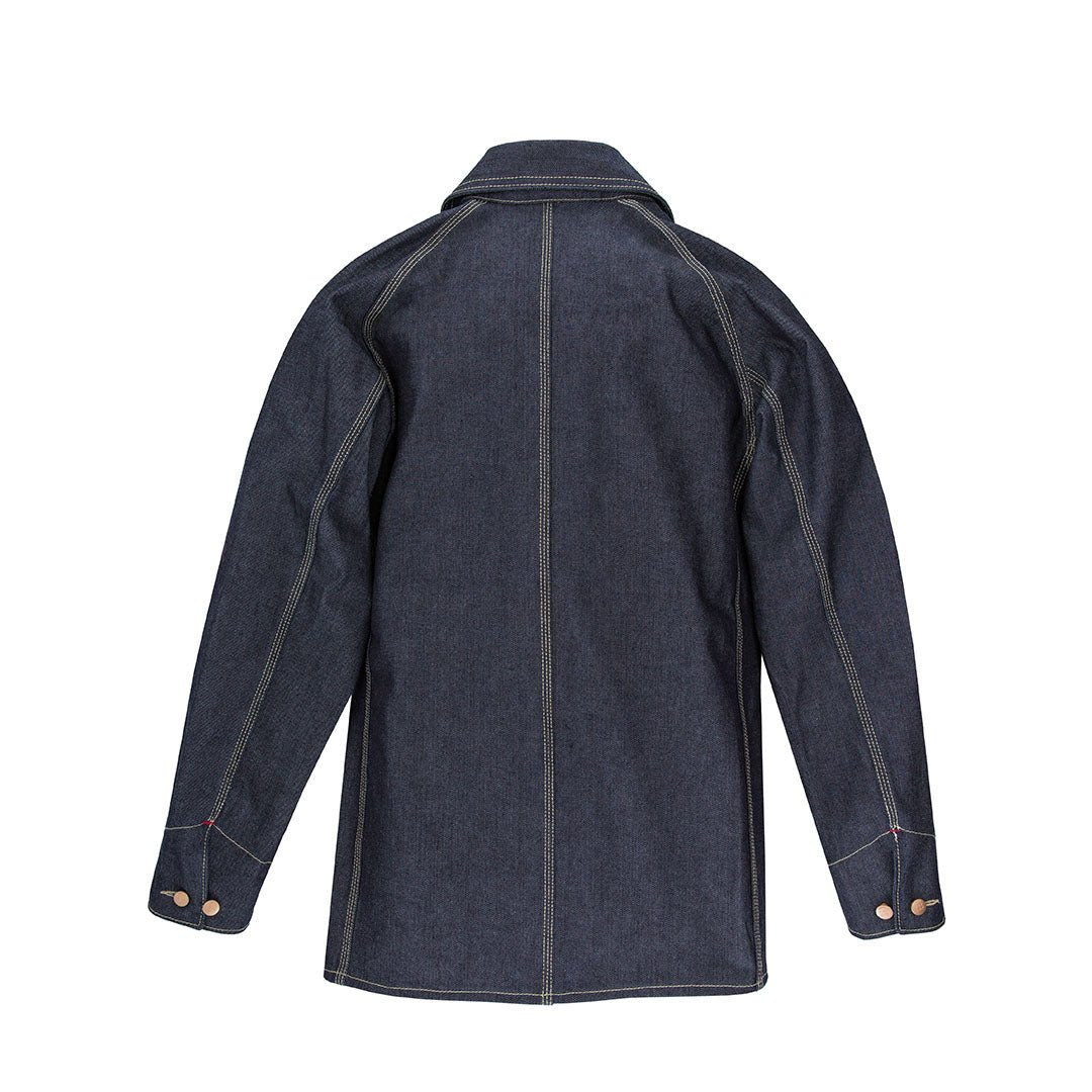 Dark Blue Denim Work-Man's Jacket | Jean Chore Jacket