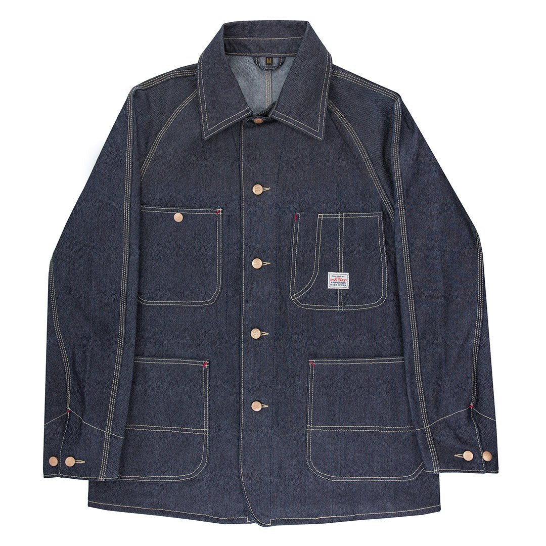 Dark Blue Denim Work-Man's Jacket | Jean Chore Jacket