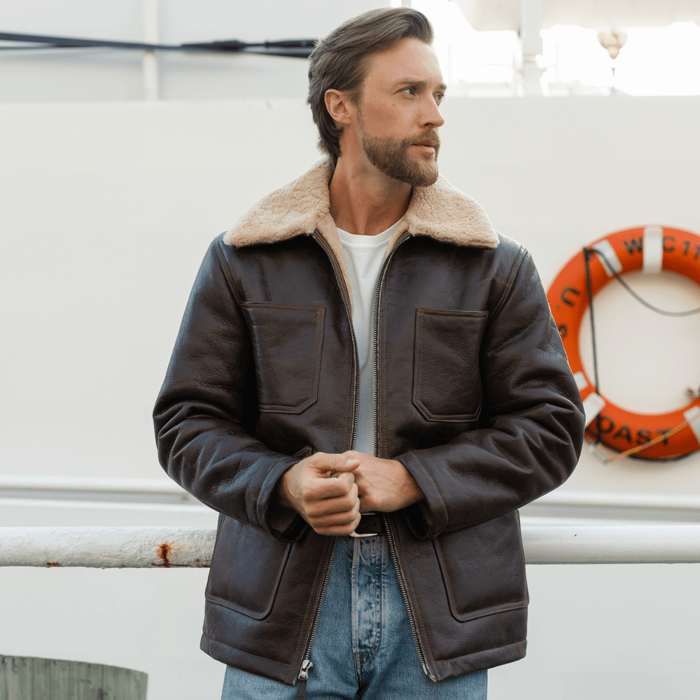 Shearling "Chore" Jacket Z21F105 - Cockpit USA Apparel & Accessories