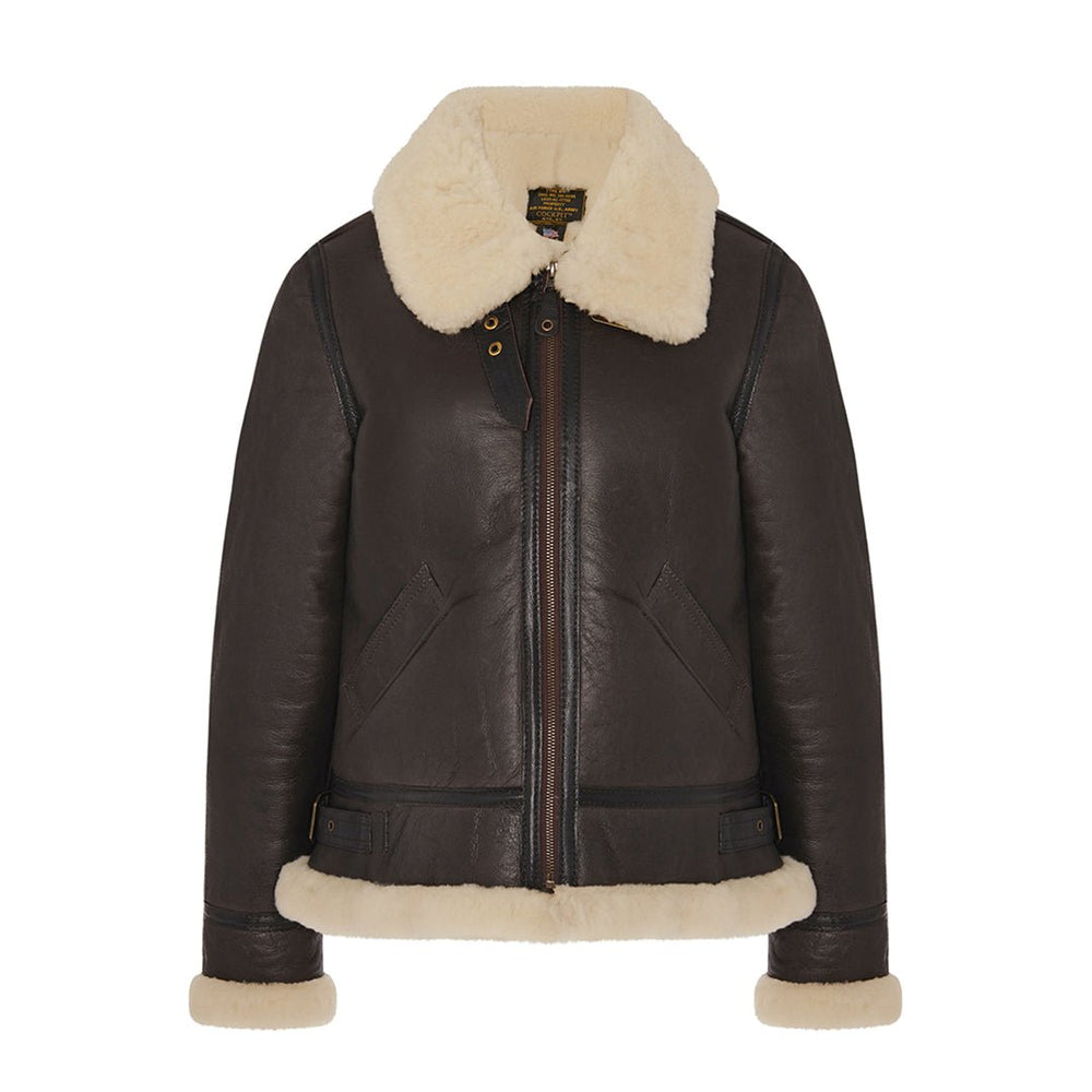 Women's B-3 Bomber Jacket in Brown W72N100 - Cockpit USA Women