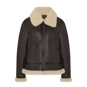 Women's B-3 Bomber Jacket in Brown W72N100 - Cockpit USA Women