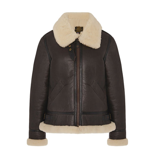 Women's B-3 Bomber Jacket in Brown W72N100 - Cockpit USA Women