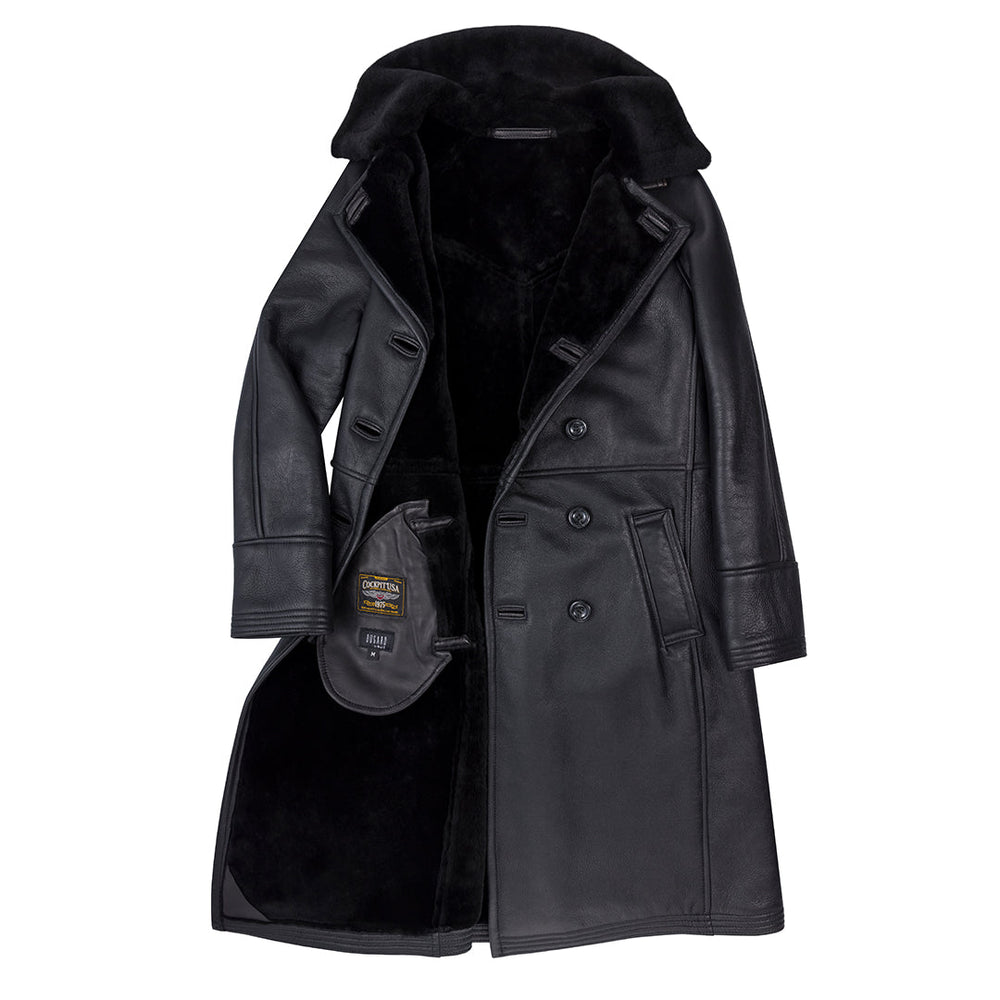 Woodland Sheepskin Trench Coat W71C101 - Cockpit USA Apparel & Accessories