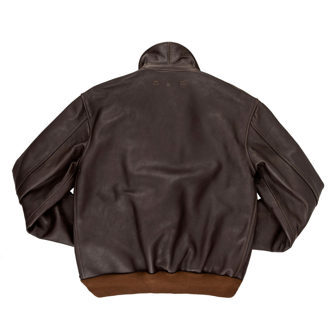 A2 Horsehide Leather Jacket | Brown Leather Bomber Jacket