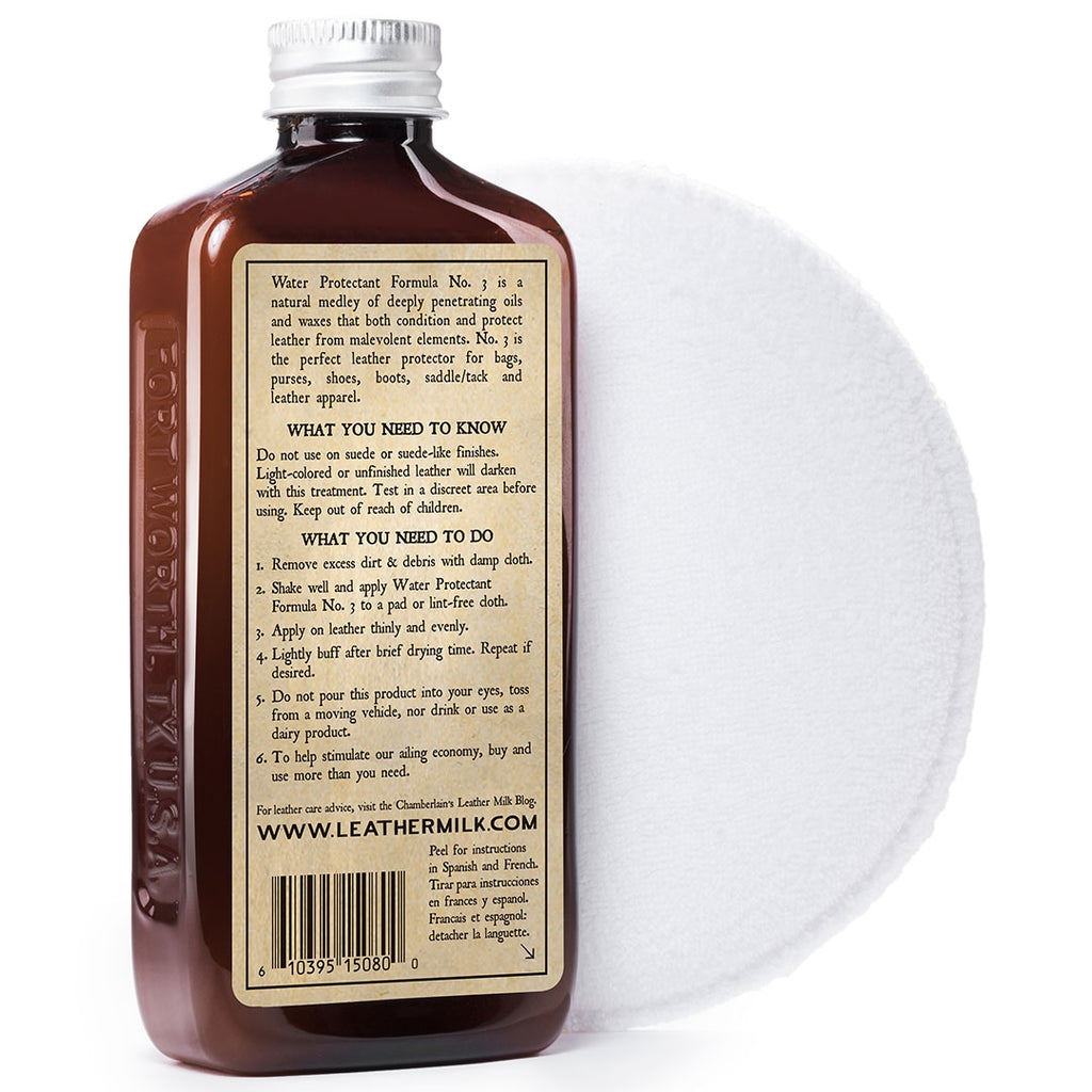 Leather Milk® Water Protectant No.3 6oz w pad
