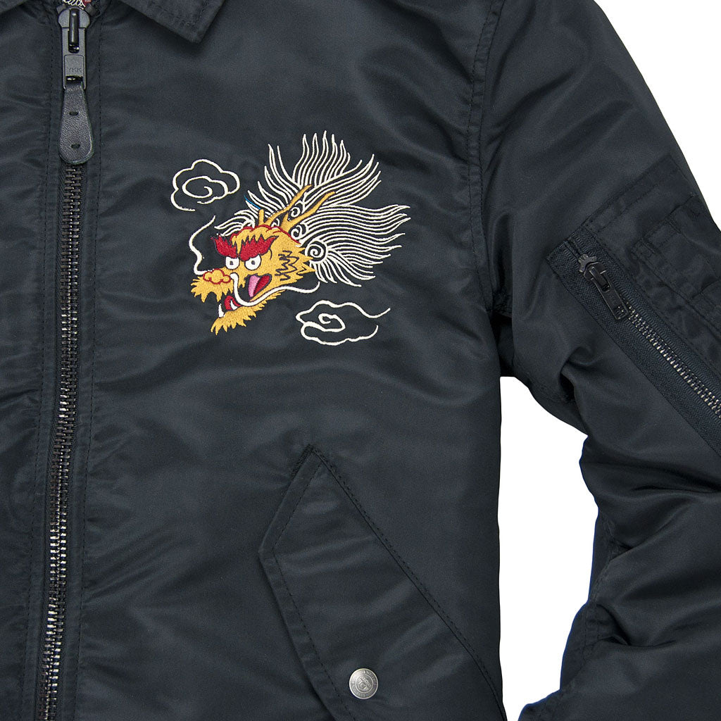 7th Air Force Souvenir Jacket with Knit Collar Z24X007 - Sage / M