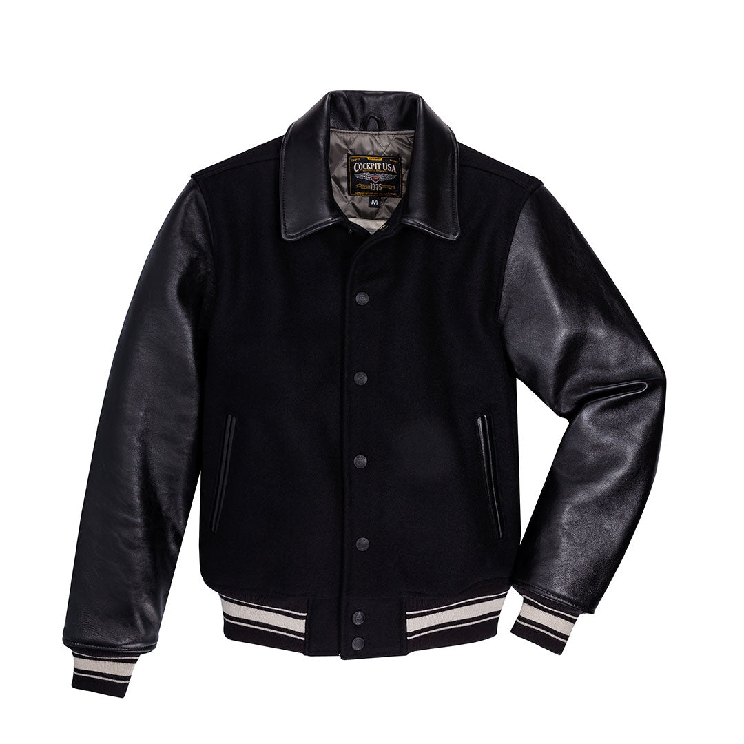 Reed Men's Executive Varsity Jacket Union Made in USA (Large, Black) -  Walmart.com
